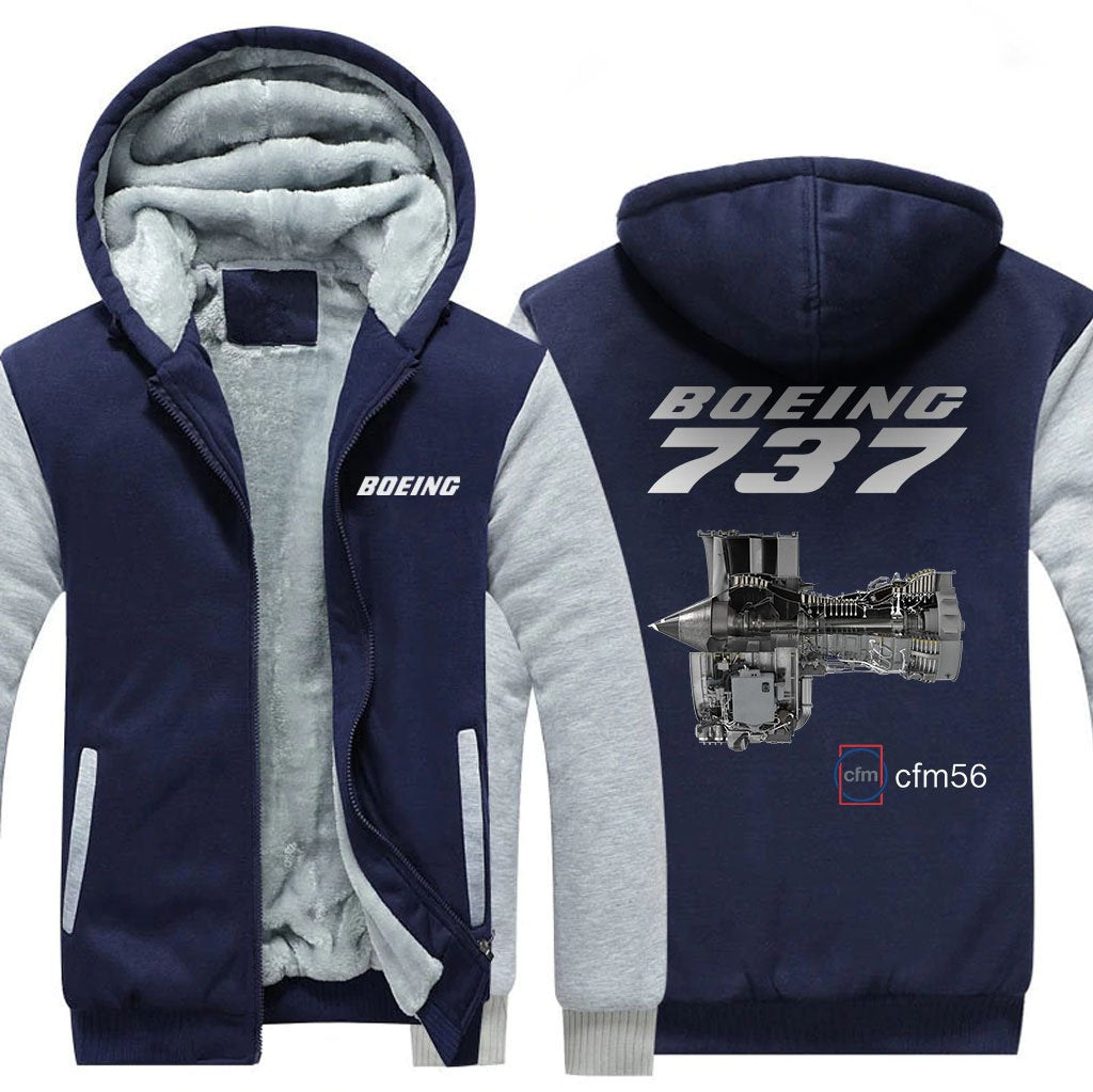 B737 CFM56 DESIGNED ZIPPER SWEATER THE AV8R