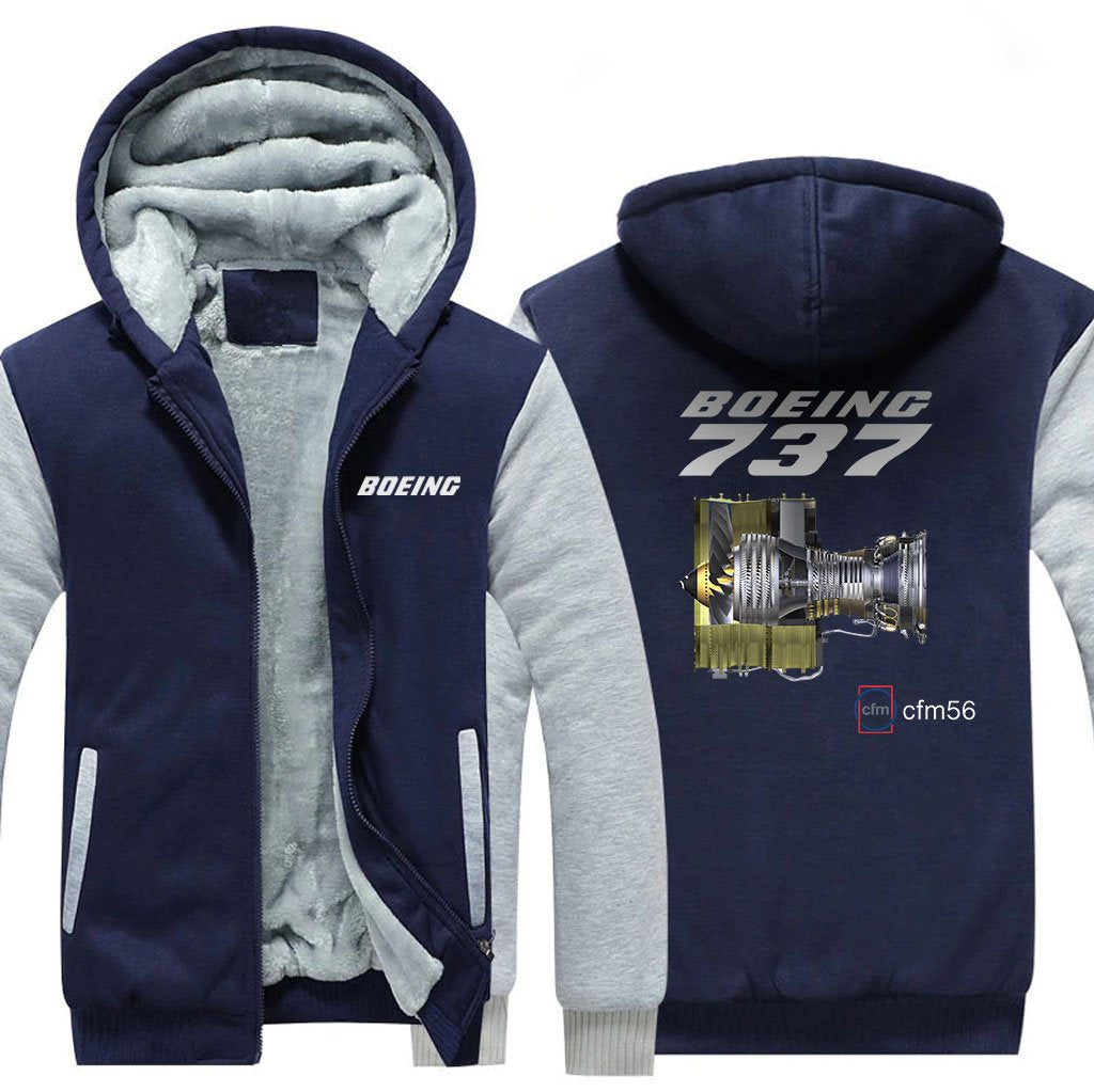 B737 CFM56 DESIGNED ZIPPER SWEATER THE AV8R