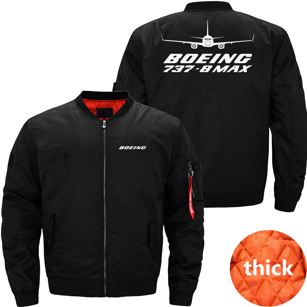 Boeing 737 MAX Ma-1 Bomber Jacket Flight Jacket Aviator Jacket52 THE AV8R