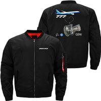 Thumbnail for Boeing 777 GE90 Ma-1 Bomber Jacket Flight Jacket Aviator Jacket THE AV8R