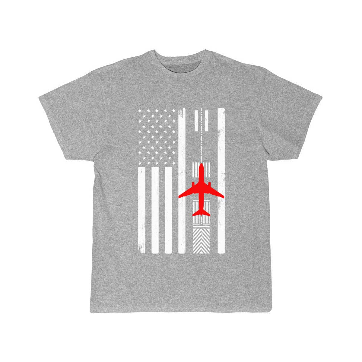 Airplane Runway American Flag Patriotic Pilot T-SHIRT THE AV8R