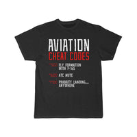 Thumbnail for Aviation Cheat Codes Funny Airplane Humor Pilot T-SHIRT THE AV8R