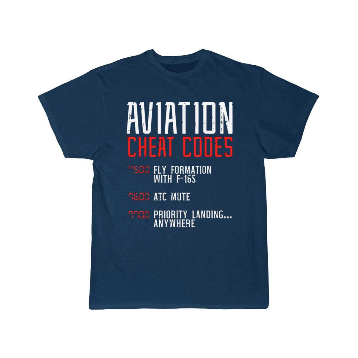 Aviation Cheat Codes Funny Airplane Humor Pilot T-SHIRT THE AV8R