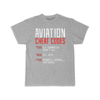 Thumbnail for Aviation Cheat Codes Funny Airplane Humor Pilot T-SHIRT THE AV8R