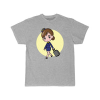 Thumbnail for Stewardess Flight Attendant Cartoon Cabin Crew T-SHIRT THE AV8R