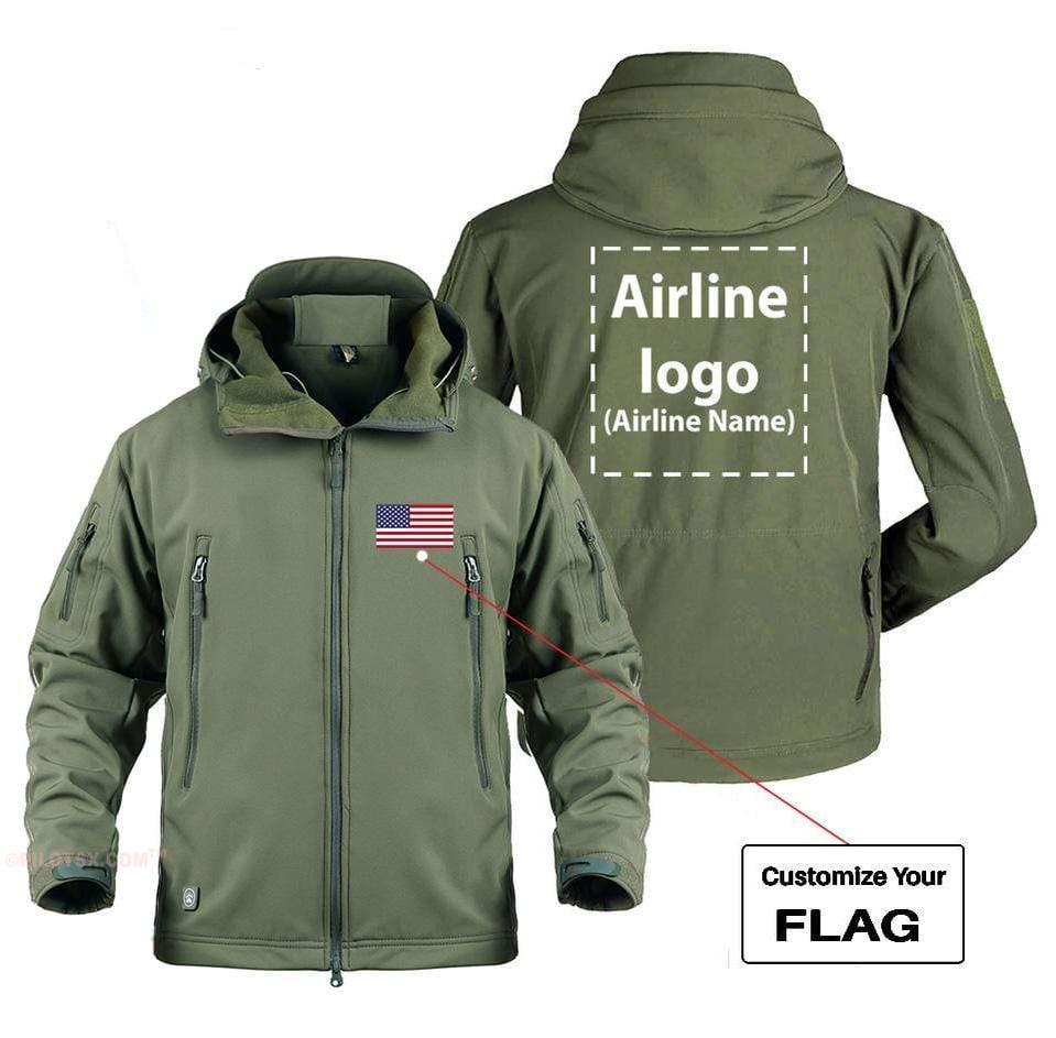 CUSTOM FLAG & AIRLINE LOGO DESIGNED MILITARY FLEECE THE AV8R