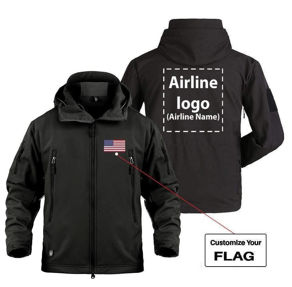 CUSTOM FLAG & AIRLINE LOGO DESIGNED MILITARY FLEECE THE AV8R