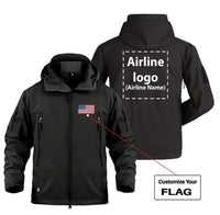 Thumbnail for CUSTOM FLAG & AIRLINE LOGO DESIGNED MILITARY FLEECE THE AV8R