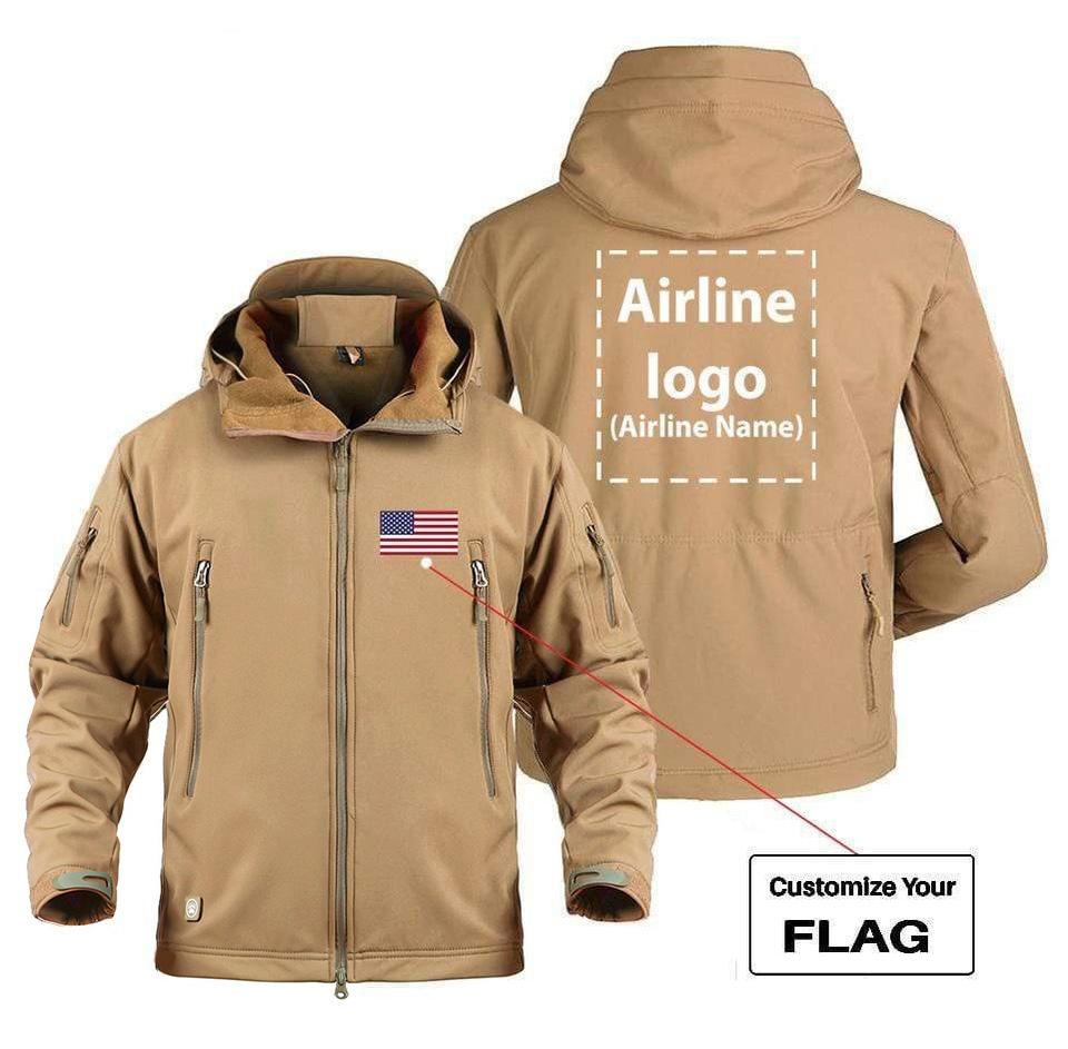 CUSTOM FLAG & AIRLINE LOGO DESIGNED MILITARY FLEECE THE AV8R