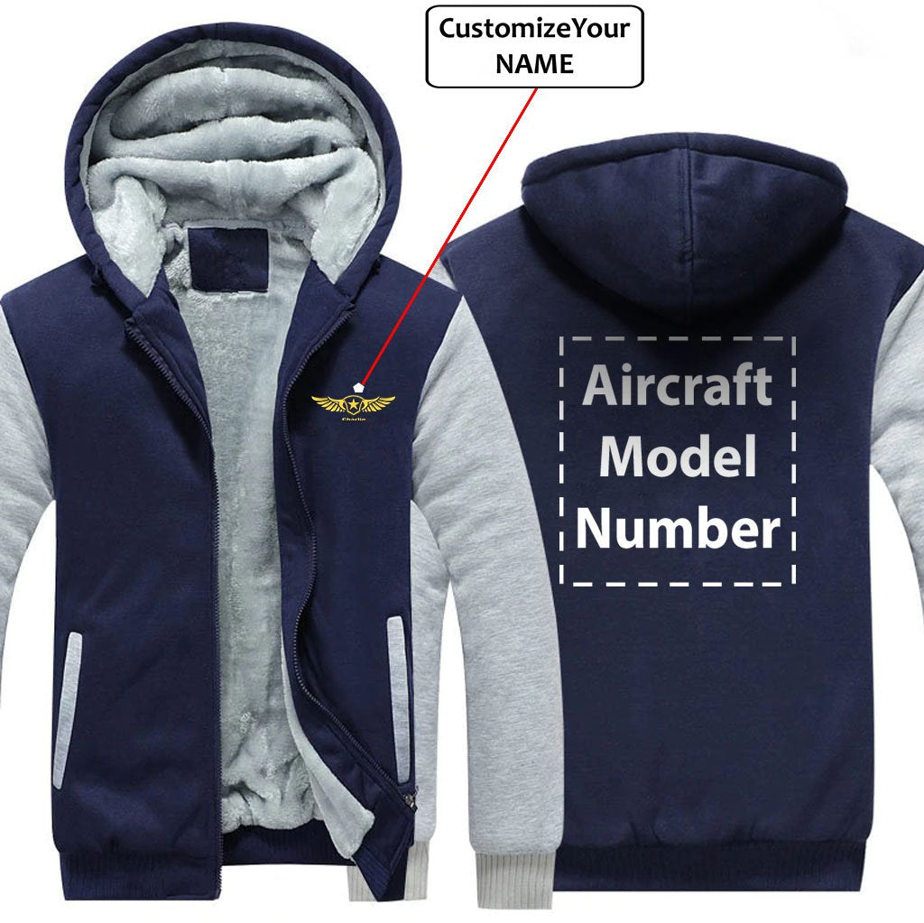 CUSTOM NAME & AIRCRAFT MODEL NUMBER DESIGNED ZIPPER SWEATERS THE AV8R