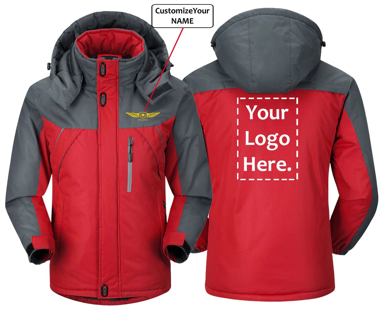 CUSTOM NAME AND LOGO WINTER COAT