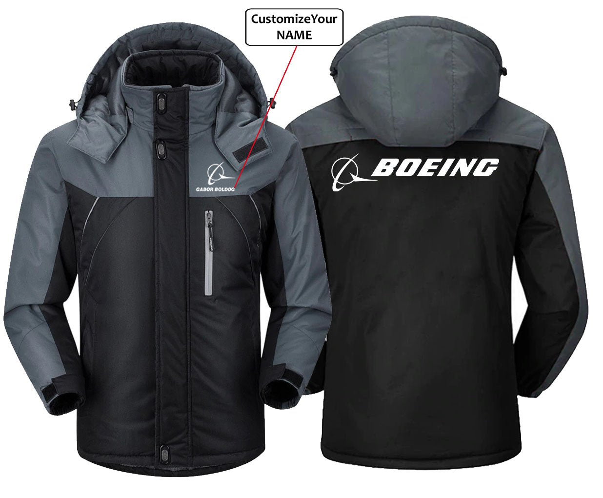 Custom Name BOEING Winter Jacket