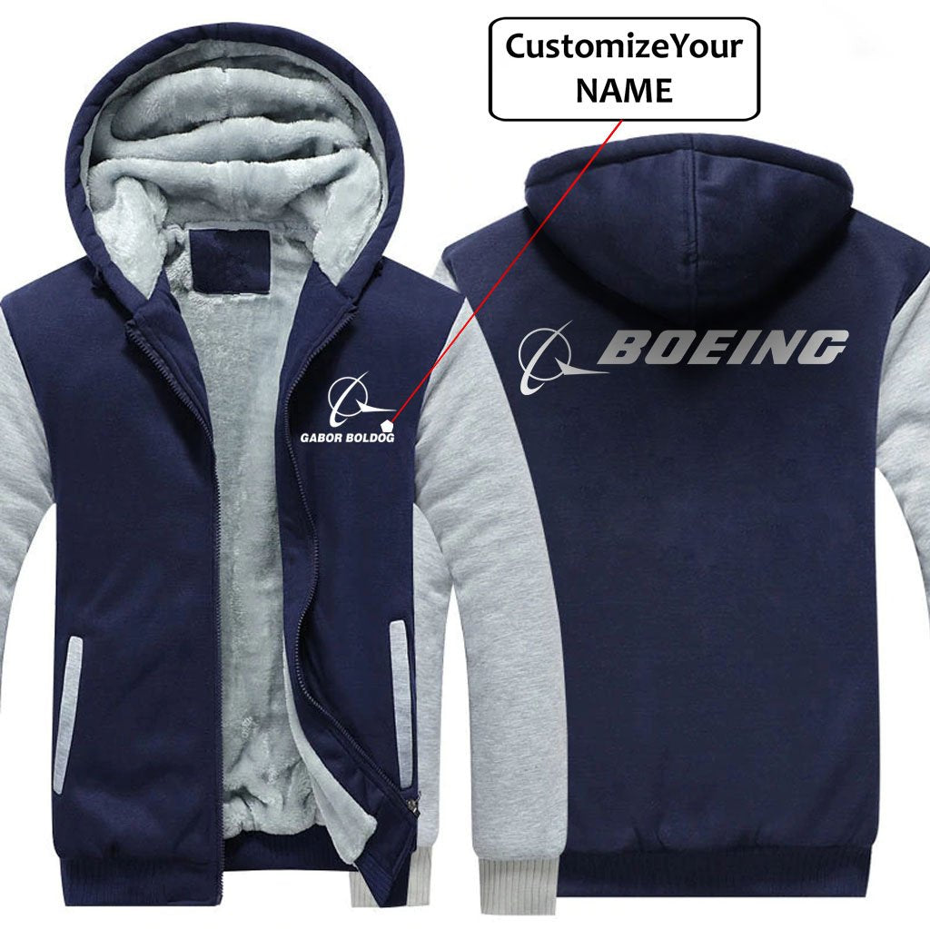 CUSTOM NAME WITH BOEING LOGO DESIGNED ZIPPER SWEATERS THE AV8R