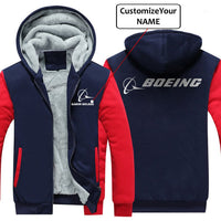 Thumbnail for CUSTOM NAME WITH BOEING LOGO DESIGNED ZIPPER SWEATERS THE AV8R