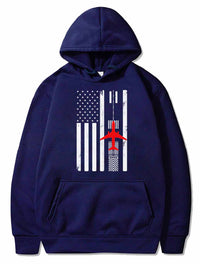 Thumbnail for Airplane Runway American Flag Patriotic Pilot PULLOVER THE AV8R