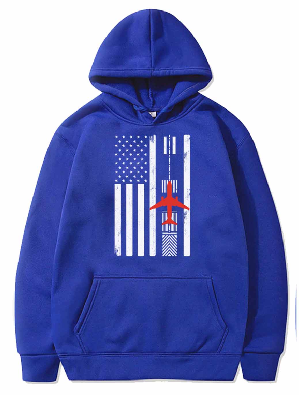 Airplane Runway American Flag Patriotic Pilot PULLOVER THE AV8R