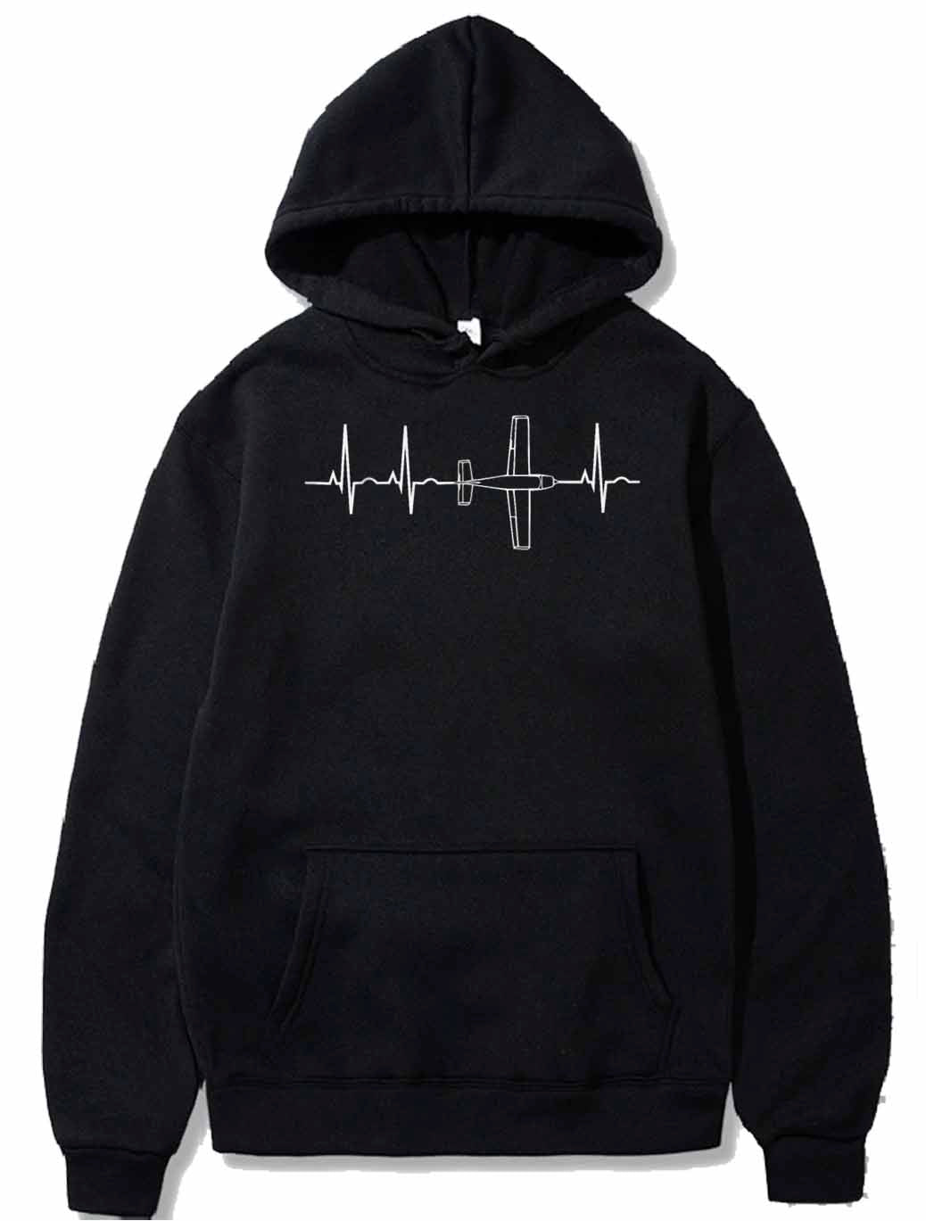 Airplane Pilo Pilot Heartbeat Flying PULLOVER THE AV8R