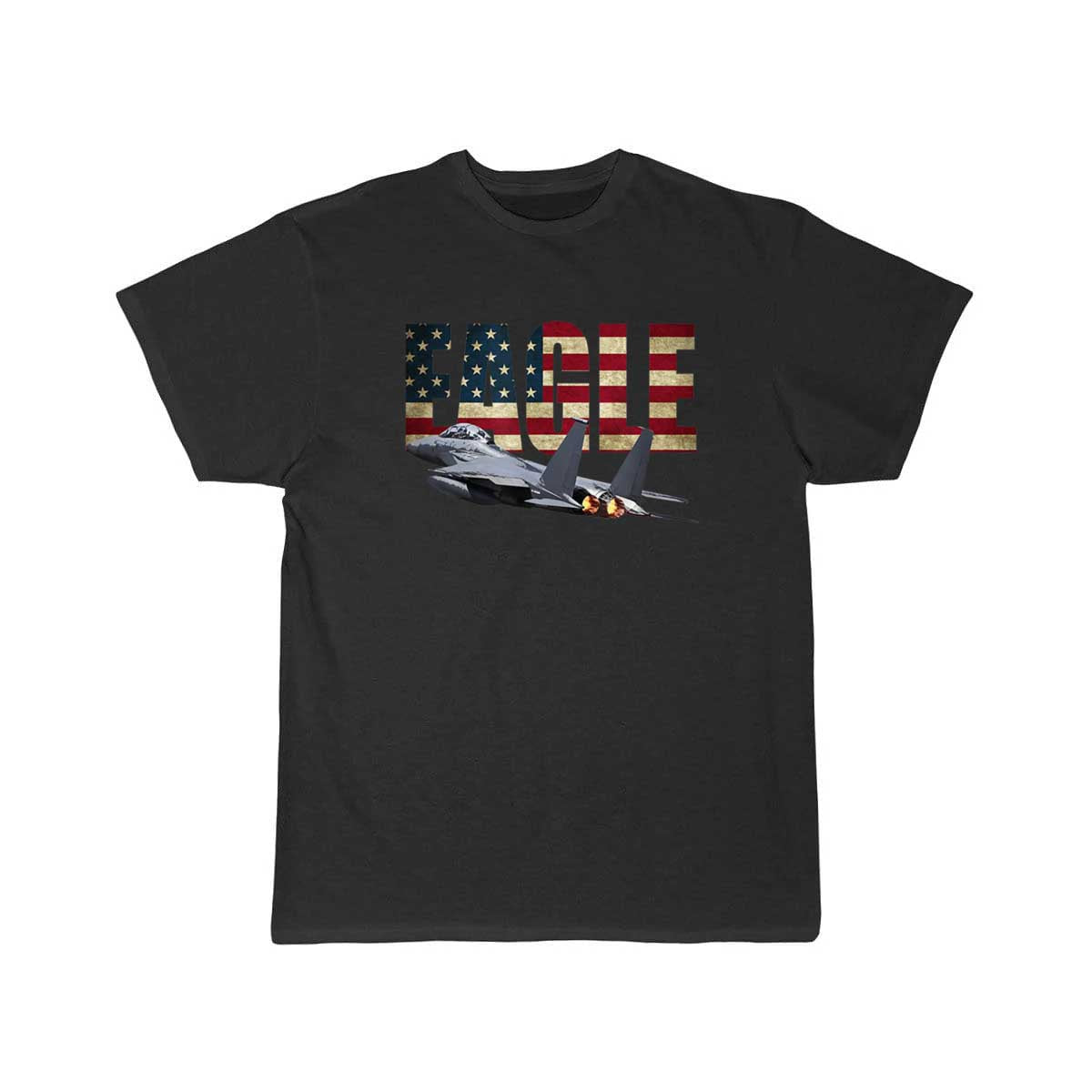 F 15 EAGLE FIGHTER PLANE JET US FLAG T Shirt THE AV8R