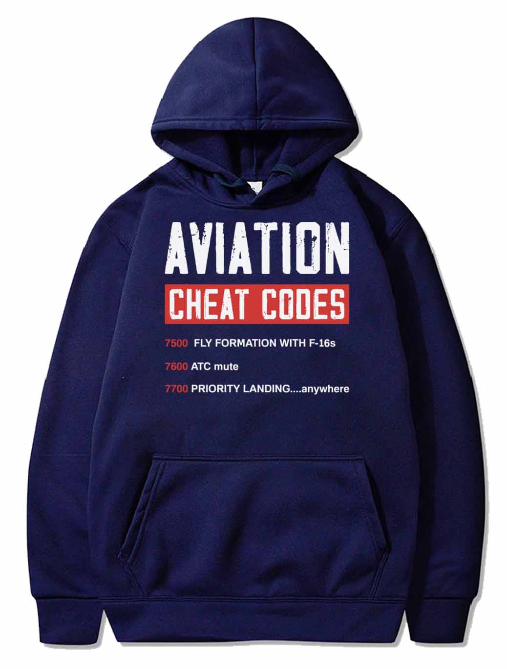 Funny Pilot Airplane Gifts Aviation Cheat Codes PULLOVER THE AV8R