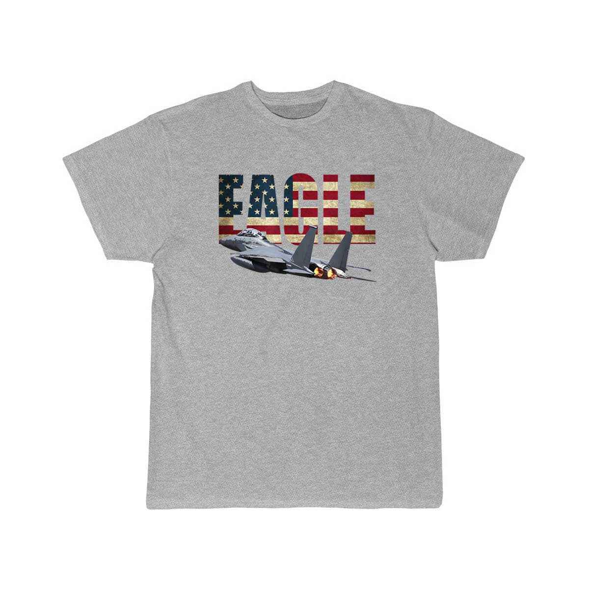 F 15 EAGLE FIGHTER PLANE JET US FLAG T Shirt THE AV8R