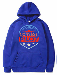 Thumbnail for Worlds Okayest Pilot American Flag Navigation PULLOVER THE AV8R