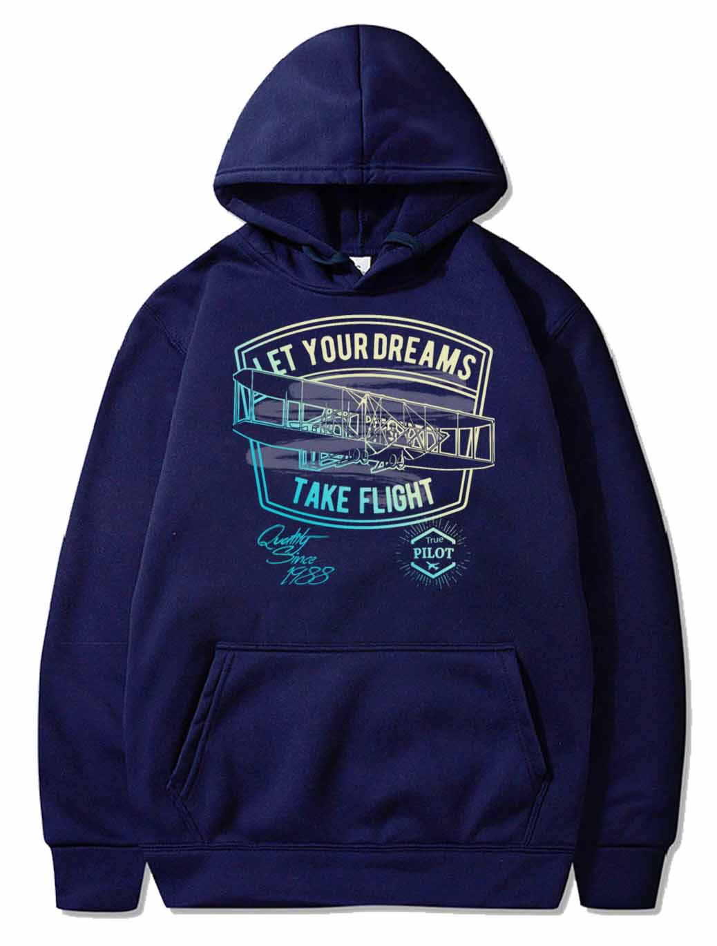 Take Flight Gradient Graphic Airplane Design PULLOVER THE AV8R