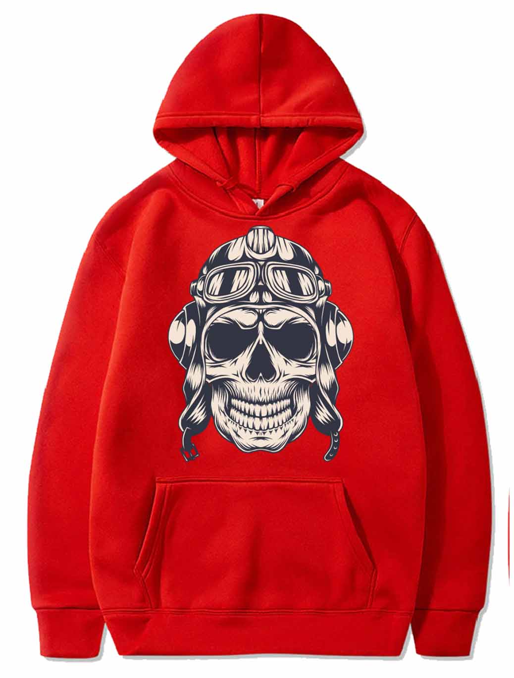 Skull with an aviator hat PULLOVER THE AV8R