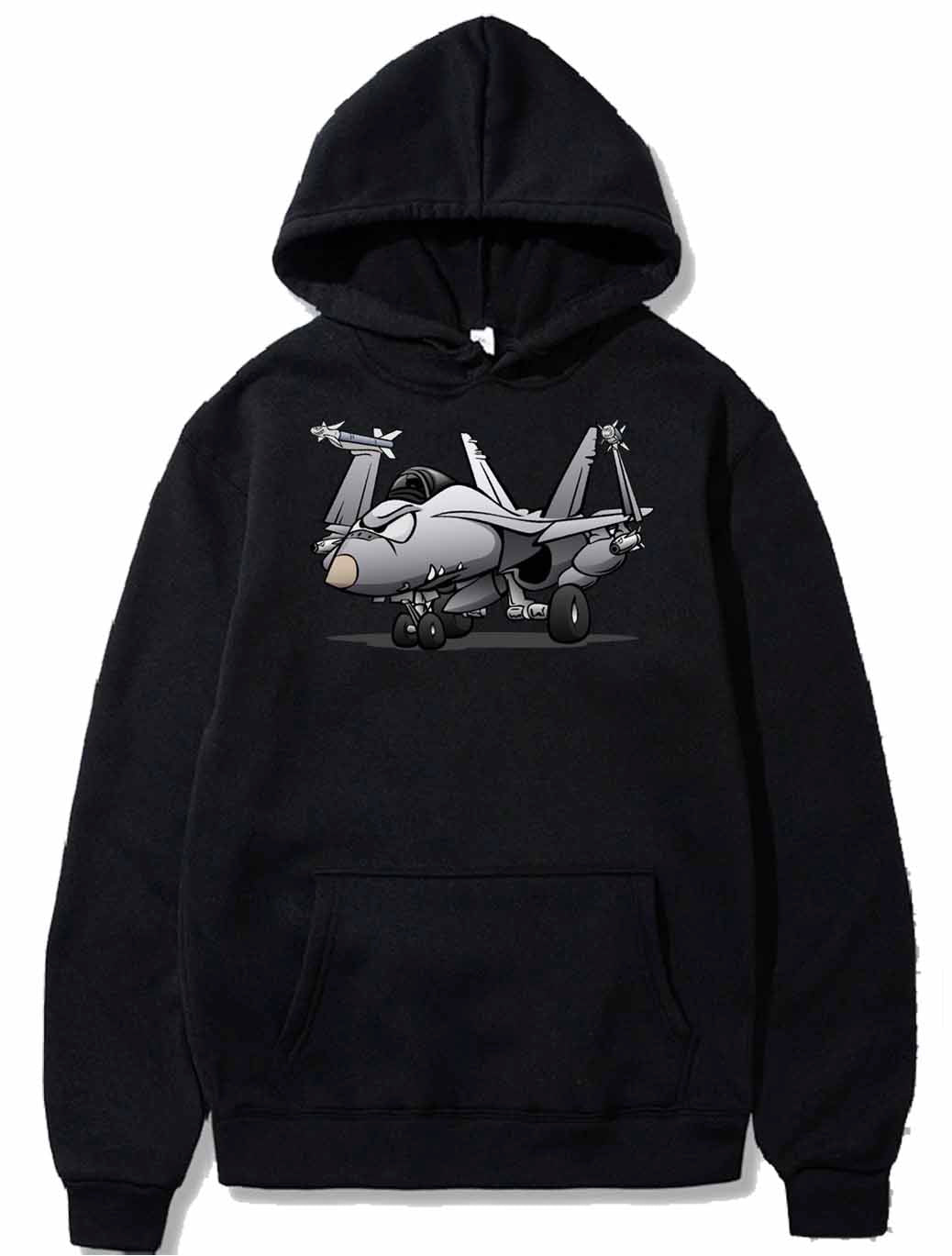 Military Naval Fighter Jet Airplane Cartoon PULLOVER THE AV8R