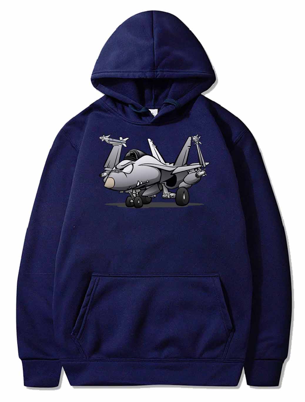 Military Naval Fighter Jet Airplane Cartoon PULLOVER THE AV8R