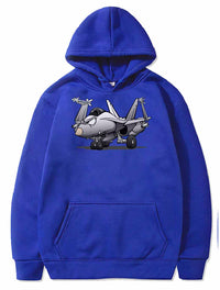 Thumbnail for Military Naval Fighter Jet Airplane Cartoon PULLOVER THE AV8R