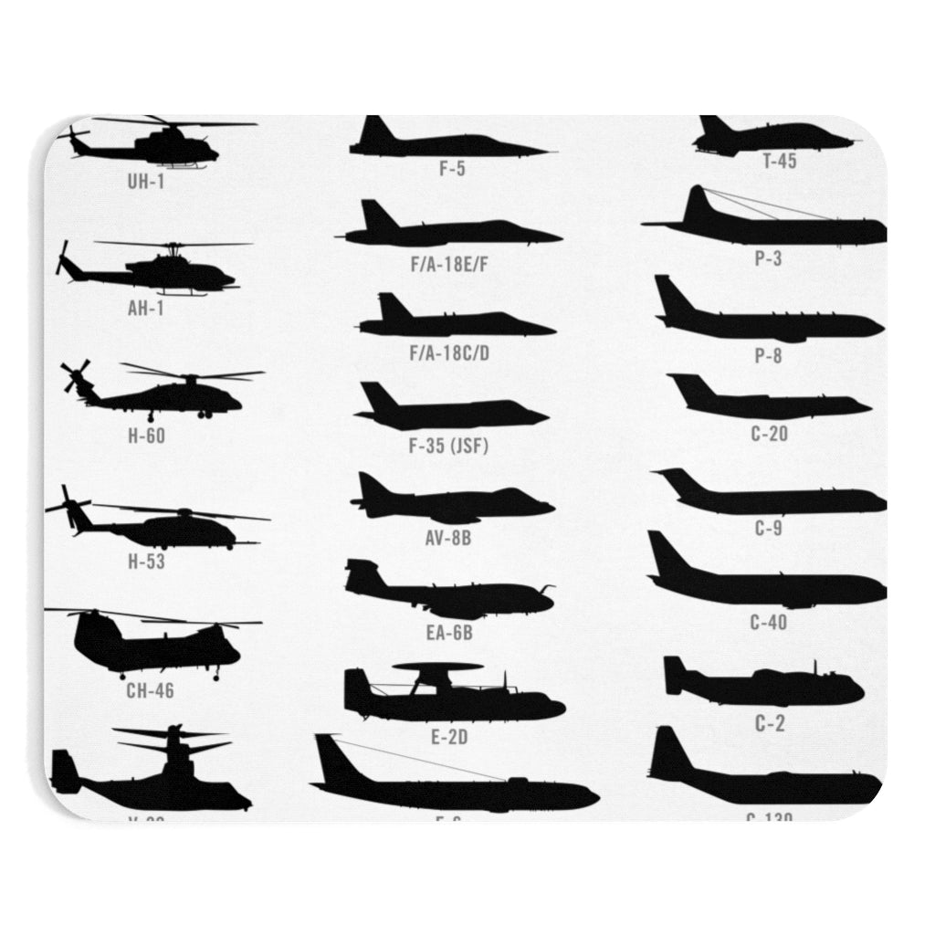 AIRCRAFT BLACK -  MOUSE PAD Printify