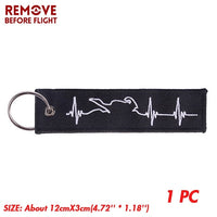 Thumbnail for Embroidery  Heartbeat Keychain THE AVIATOR