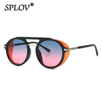 Thumbnail for Retro Round Steampunk Sunglasses Men Women Brand Designer AV8R