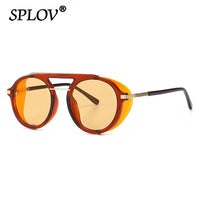 Thumbnail for Retro Round Steampunk Sunglasses Men Women Brand Designer AV8R
