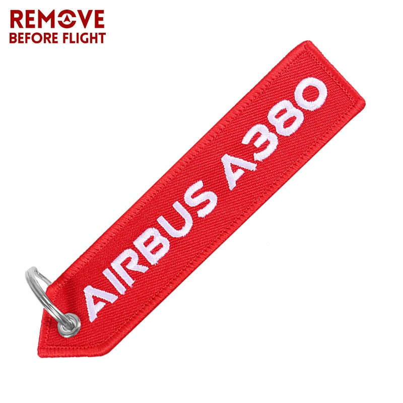 AIRBUS A380 Embroidery  Key Ring Chains THE AVIATOR