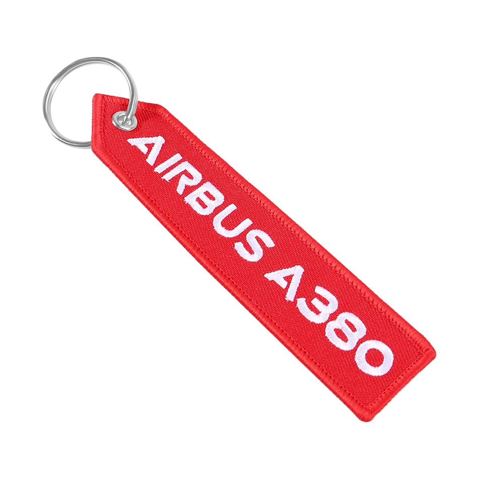 AIRBUS A380 Embroidery  Key Ring Chains THE AVIATOR