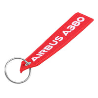 Thumbnail for AIRBUS A380 Embroidery  Key Ring Chains THE AVIATOR