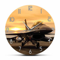 Thumbnail for F16 FALCON FIGHTER JET AIRCRAFT PLANE WALL CLOCK THE AVIATOR