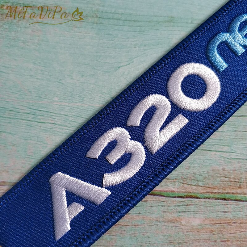 AIRBUSA320 NEO   Embroidery Key Chains THE AVIATOR