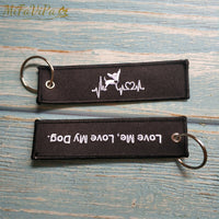 Thumbnail for Embroidery Lovely Dog My Dog Key Ring THE AVIATOR