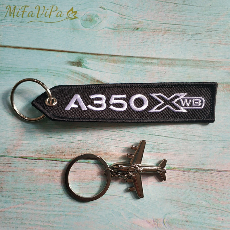 AIRBUS A350 Embroidery  Key Chains THE AVIATOR