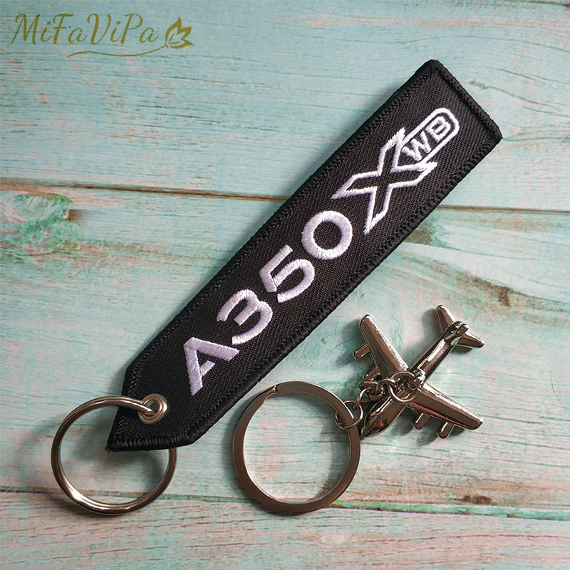 AIRBUS A350 Embroidery  Key Chains THE AVIATOR