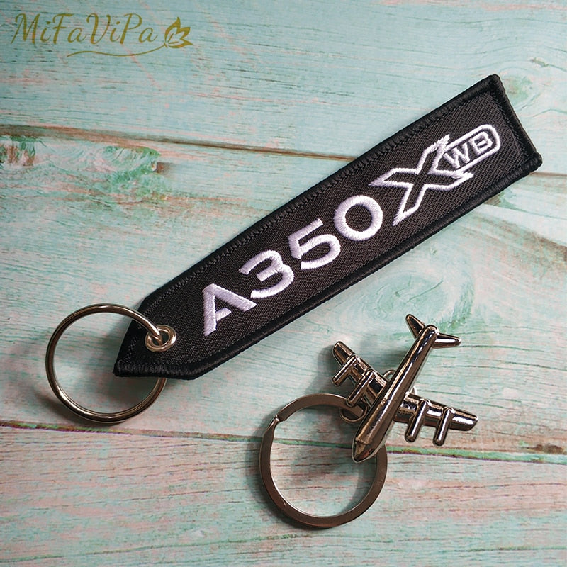 AIRBUS A350 Embroidery  Key Chains THE AVIATOR