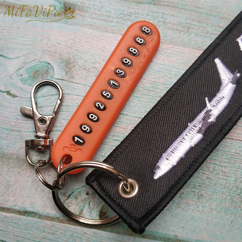 Boeing 737  Embroidery  Key Rings THE AVIATOR