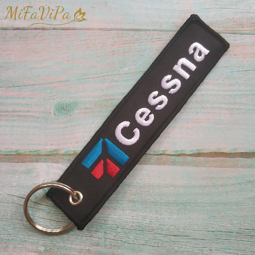 Cessna Embroidery Key Chain THE AVIATOR