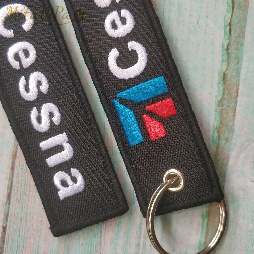 Cessna Embroidery Key Chain THE AVIATOR