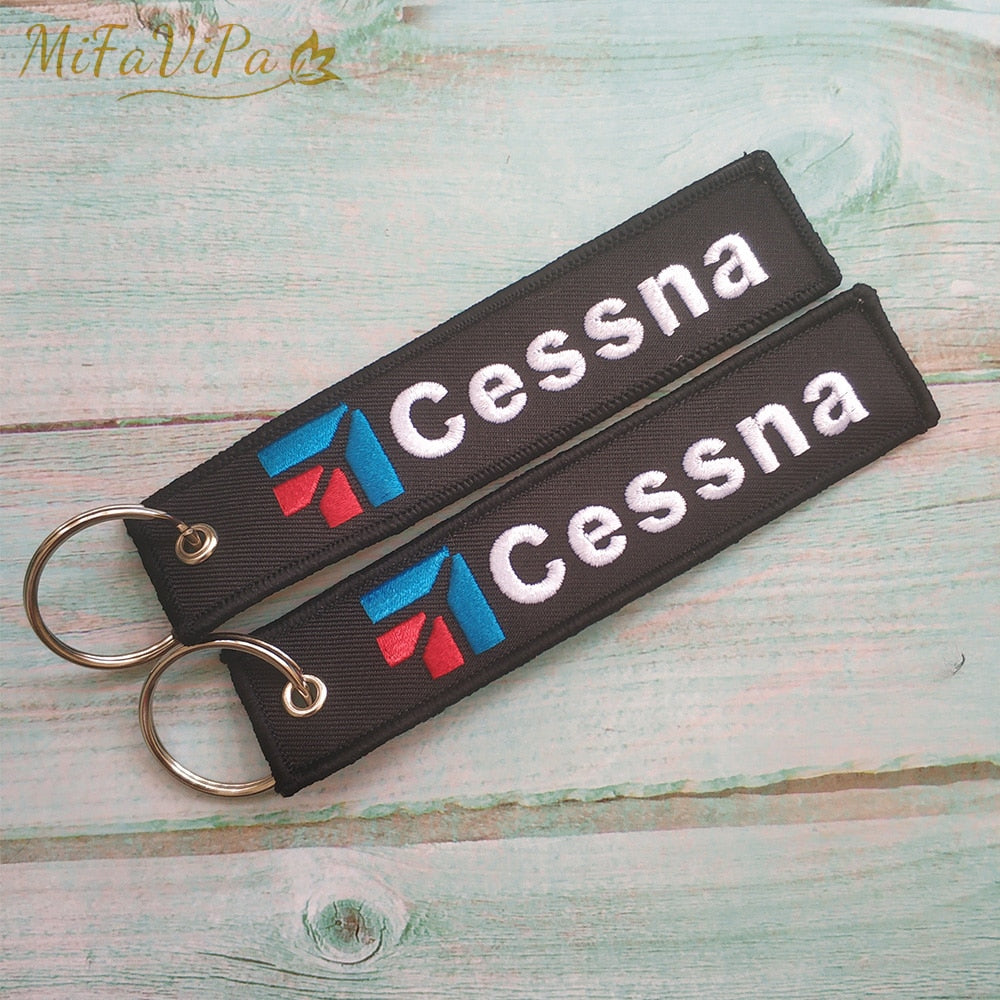 Cessna Embroidery Key Chain THE AVIATOR