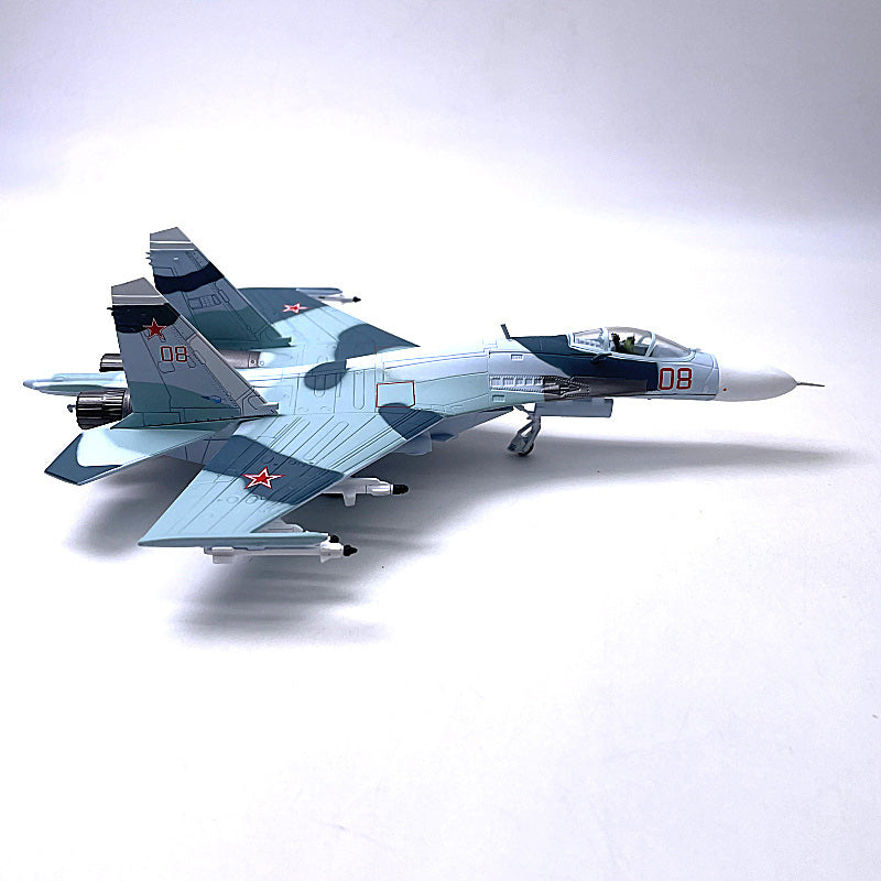 Aircraft model Plane Russian Air Force fighter Sukhoi Su-27 diecast 1:100 scale metal Planes AV8R