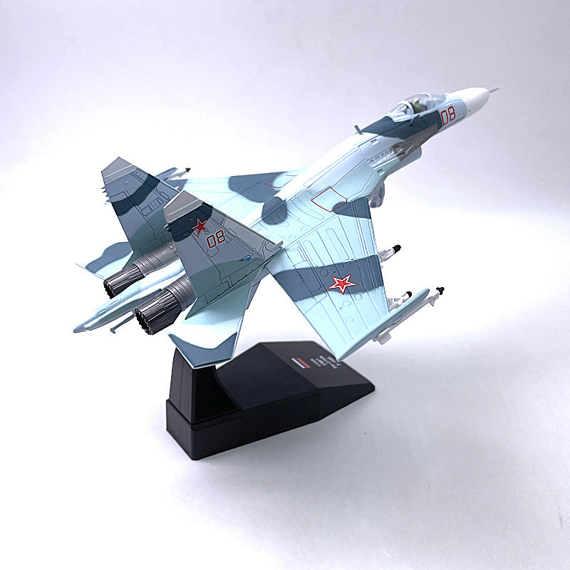 Aircraft model Plane Russian Air Force fighter Sukhoi Su-27 diecast 1:100 scale metal Planes AV8R