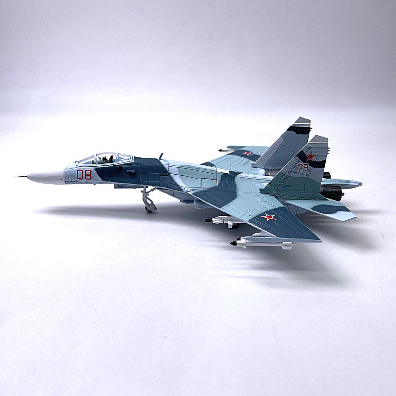 Aircraft model Plane Russian Air Force fighter Sukhoi Su-27 diecast 1:100 scale metal Planes AV8R